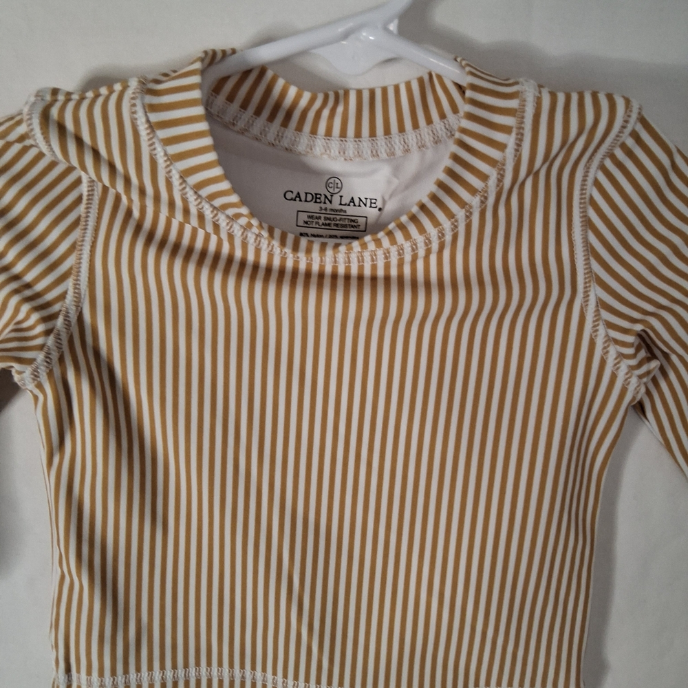 Caden Lane Striped Long Sleeve Rash Guard